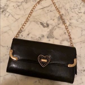 Black and gold clutch purse